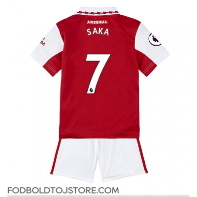 Arsenal Bukayo Saka #7 Hjemmebanesæt Børn 2022-23 Kortærmet (+ Korte bukser)